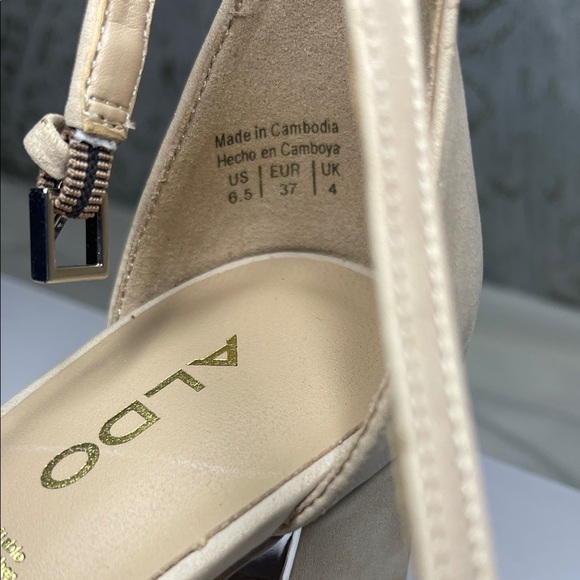 Aldo Tan and Silver Embellished Heels - Picture 7 of 14